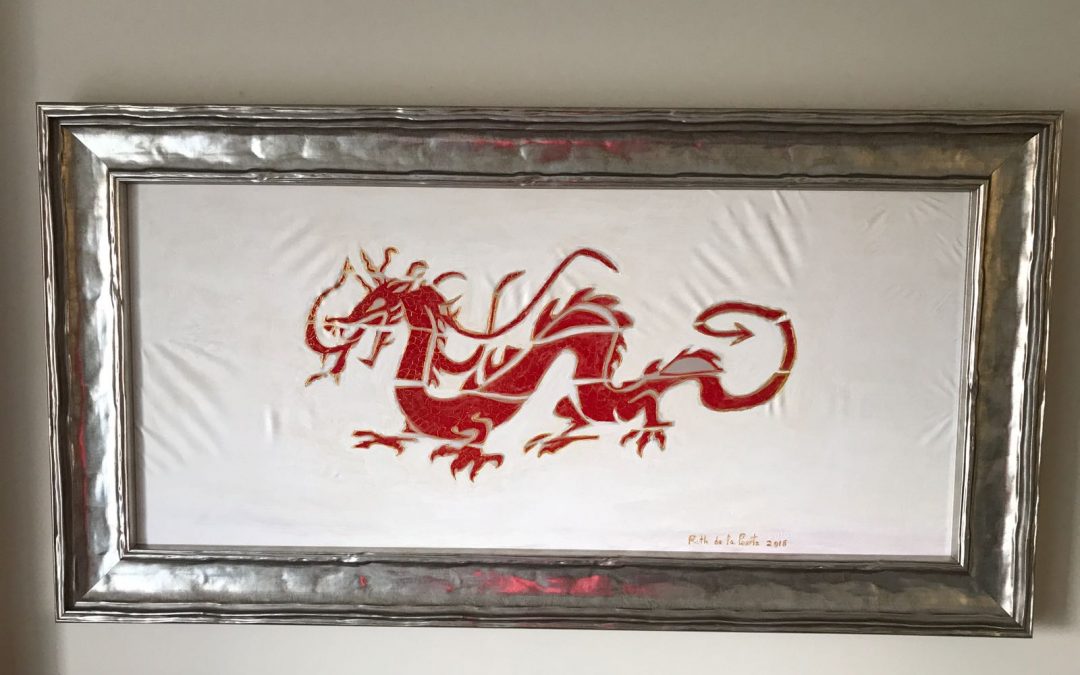 Nuevo cuadro de pared «Dragón rojo»