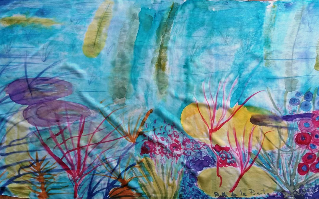 «Pañuelos pintados el verano de 2017 inspirados en la naturaleza»
